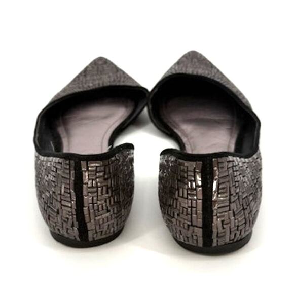 Steve Madden Black and Silver Flats with Textile Upper – Size 7.5 - Picture 5 of 6